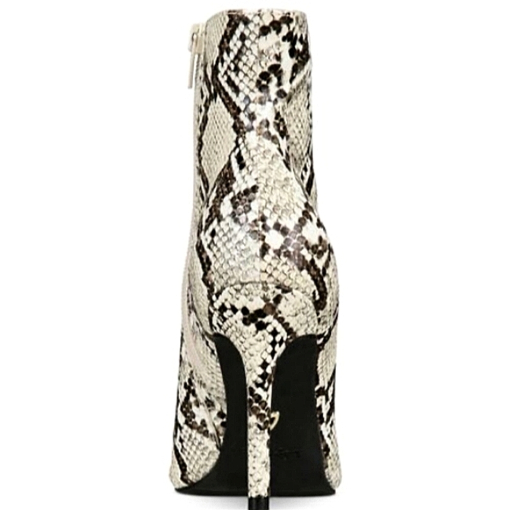 New w/Box Thalia Sodi Rylie Snake Embossed Side-Zip Pointy-Toe Ankle Dress Boots - Picture 5 of 7